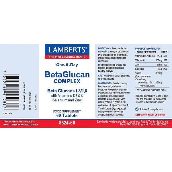 Beta Glucan Complex • 60 Tabs - Image 3
